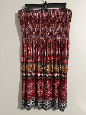 Just Love strapless smock tribal/boho dress